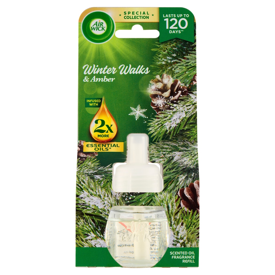 image 1 of Air Wick Winter Walks & Amber Scented Oil Fragrance Refill 19ml