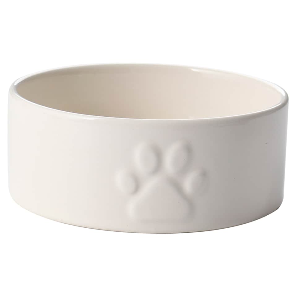 Tesco Embossed Paw Ceramic Bowl 13.5Cm