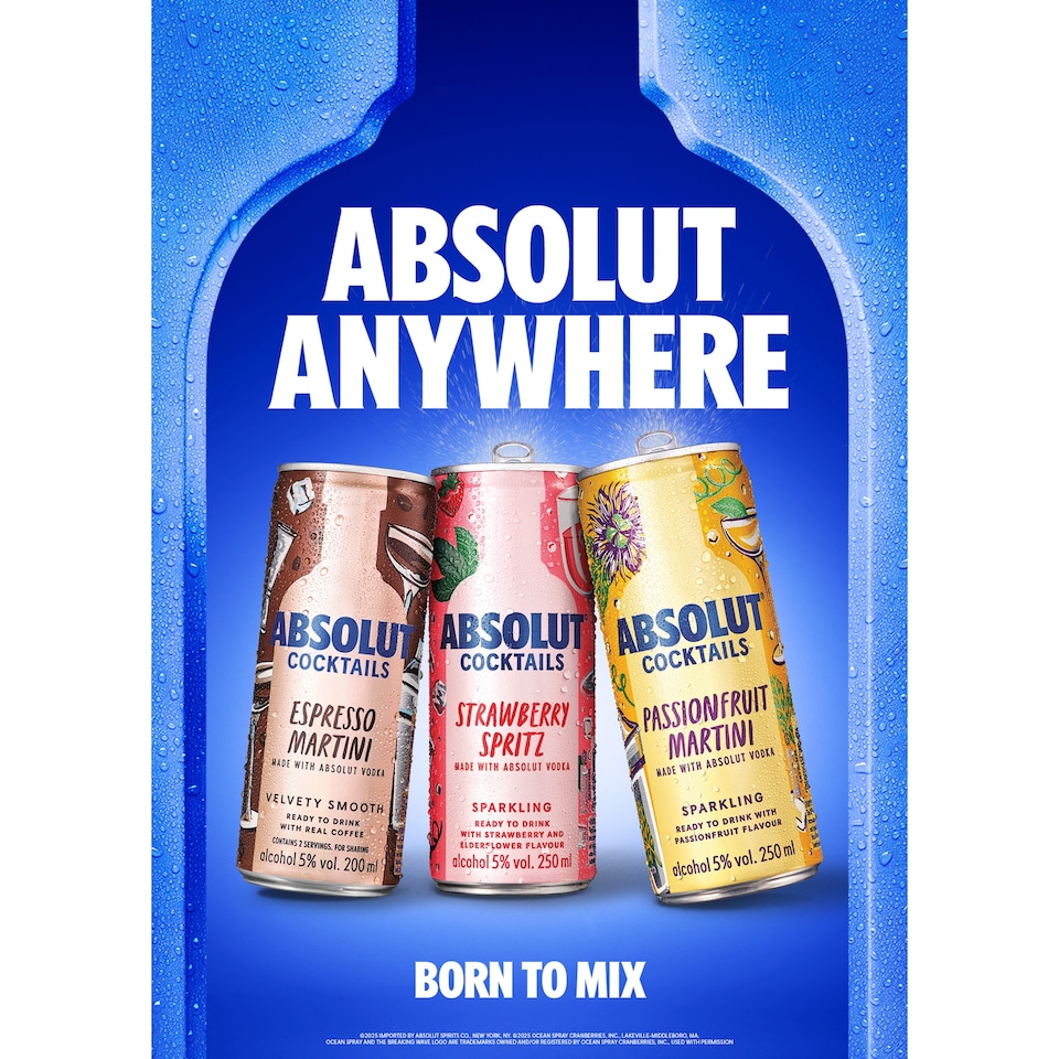 image 1 of Absolut Cocktails Strawberry Spritz 250ml