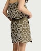 image 3 of F&F Pure Cotton Embroidered Co-ord Mini Skirt in Khaki