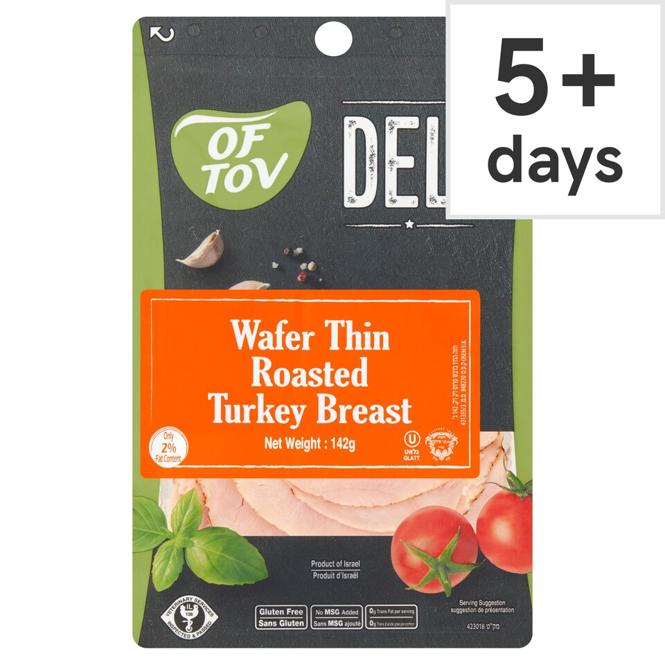 Of Tov Wafer Thin Honey Roasted Turkey Breast 142G