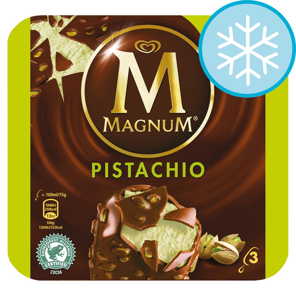 MAGNUM PISTACHIO ICE CREAM 3 x100ml