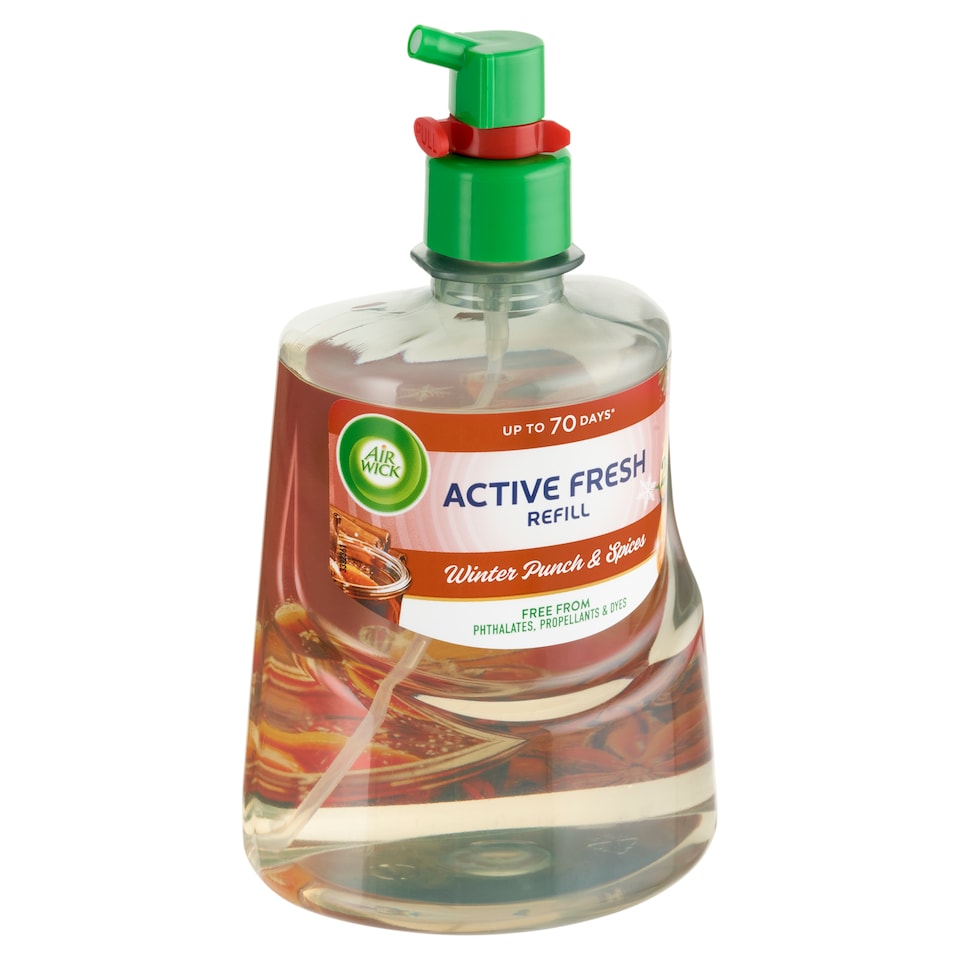 image 1 of Air Wick Active Fresh Water-Based Refill for Automatic Diffuser Winter Punch & Spices 228 ml