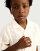image 2 of F&F Boys Cotton Rich Textured Short Sleeved Shirt in Cream