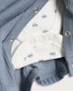 image 3 of F&F Baby Cotton Rich Car Print Bodysuit and Dungarees Set in Blue