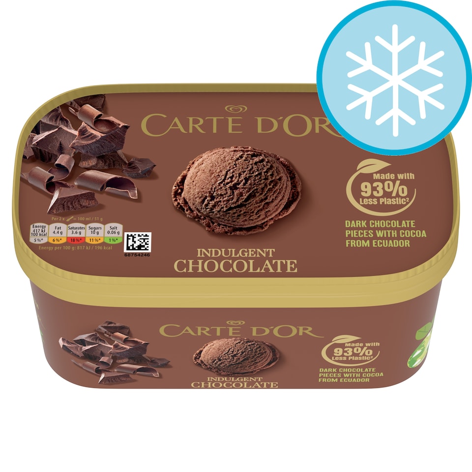 Carte D'or Indulgent Chocolate Ice Cream Tub 900ml