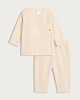 image 1 of F&F Baby 2-Piece Sophie La Giraffe Wrap Top and Trousers Set in Neutral