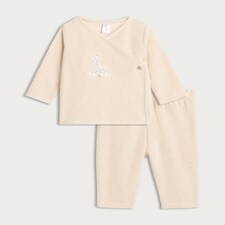 F&F Baby 2-Piece Sophie La Giraffe Wrap Top and Trousers Set in Neutral