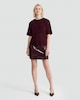image 2 of F&F Embellished Neck Top in Burgundy