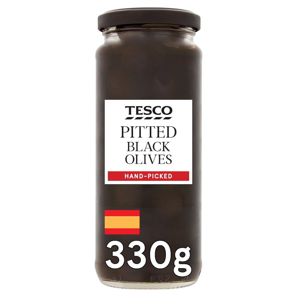 Tesco Pitted Black Olives 330G