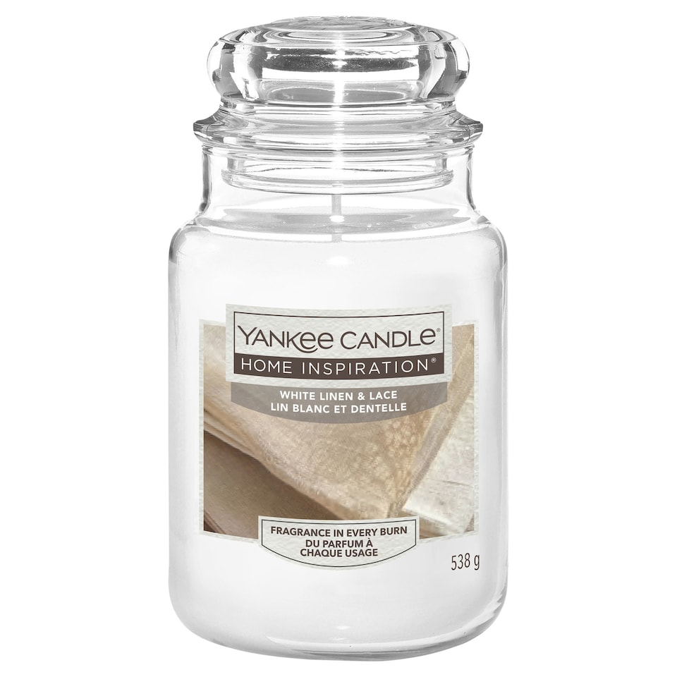 image 1 of Yankee Candle Large Jar White Linen & Lace