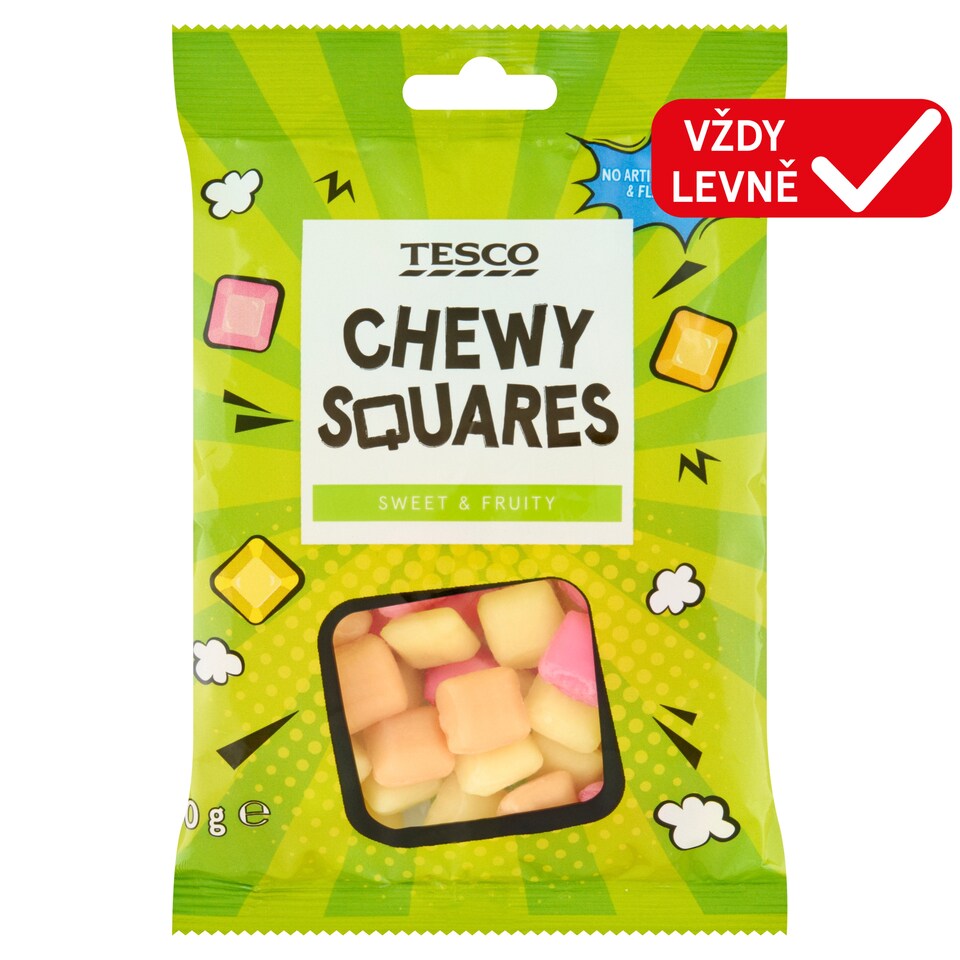 Tesco Žvýkací cukrovinka s ovocnými příchutěmi 100g