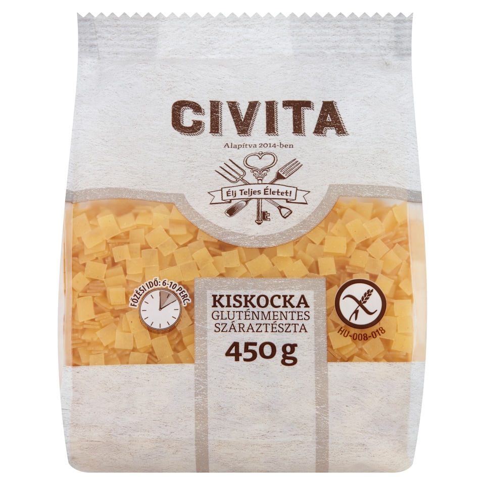 Civita kiskocka gluténmentes száraztészta 450 g