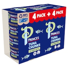 Princes Tuna Chunks In Spring Water 8 X 145G