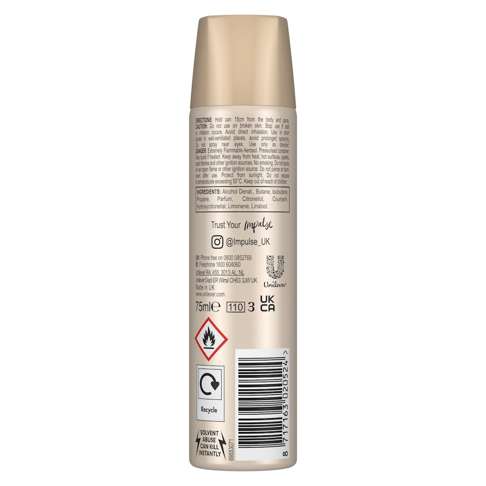 image 1 of Impulse Tease Body Spray Deodorant 75Ml