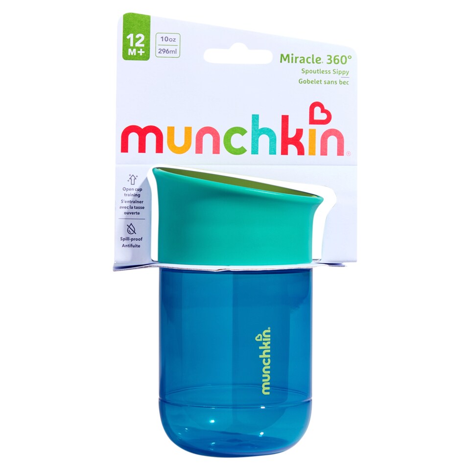 image 1 of Munchkin Miracle 360 Spoutless Sippy Cup 12m+ 10oz 296ml 