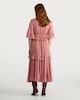 image 3 of F&F Chiffon Ruffle Boho Midi Dress in Pink