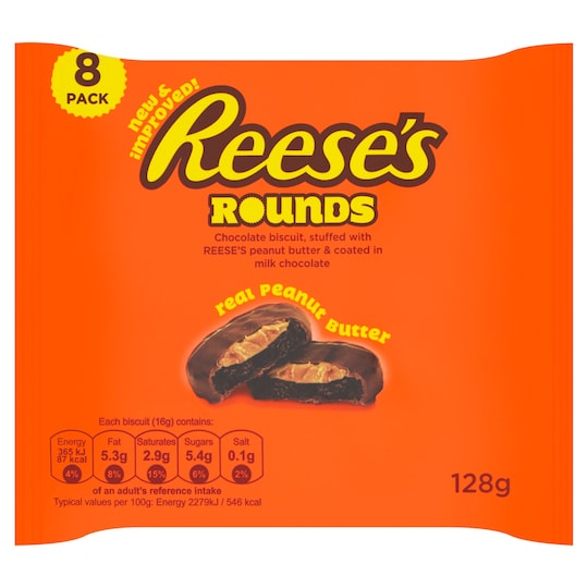 Reese's Rounds Peanut Butter Biscuits 128G Tesco Groceries