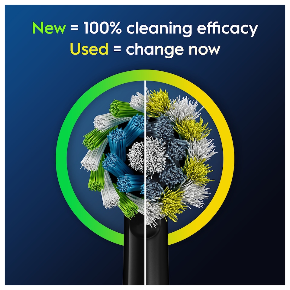 image 1 of Oral-B Pro Cross Black Electric Toothbrush Replacement Heads 5 Pack