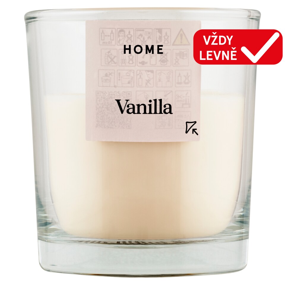 Tesco Home Vanilla vonná svíčka 95g