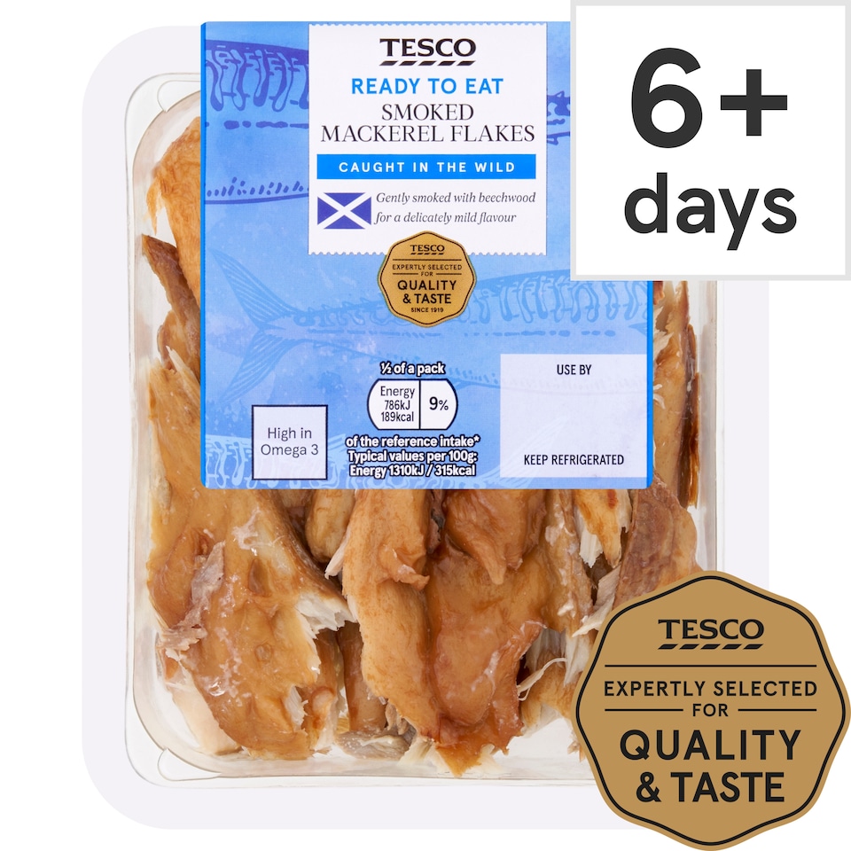 Tesco Smoked Mackerel Flakes 120G