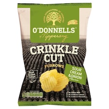 O'donnells Sour Cream And Onin Crinkle Cut Crisps 125G