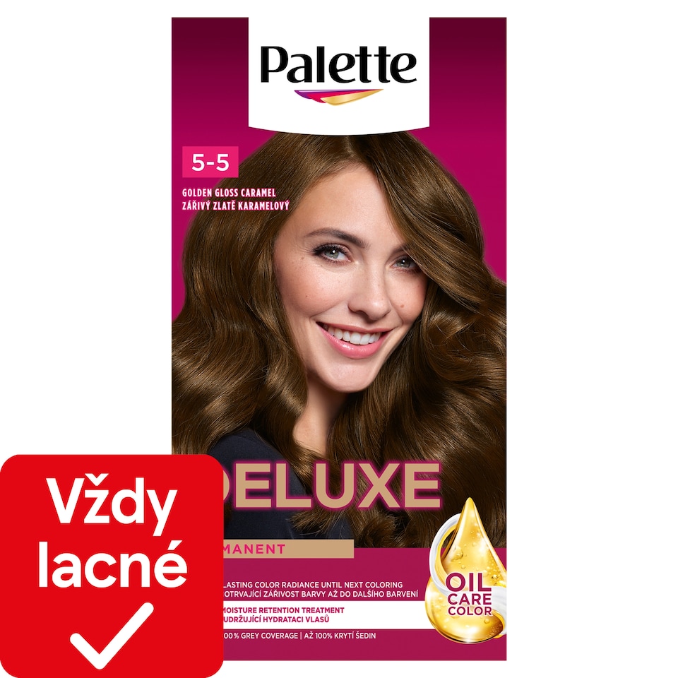 obrázok 1 z Palette Deluxe farba na vlasy Žiarivozlatý karamel 5-5