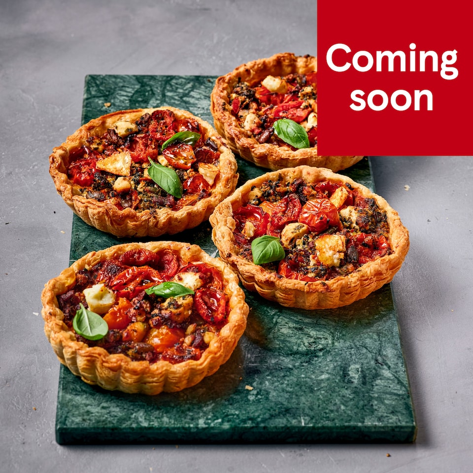 2. Tesco Finest 4 Tomato & Kalamata Olive Tarts 520g (Serves 4)