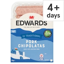Edwards 12 Traditional Pork Chipolatas 375g