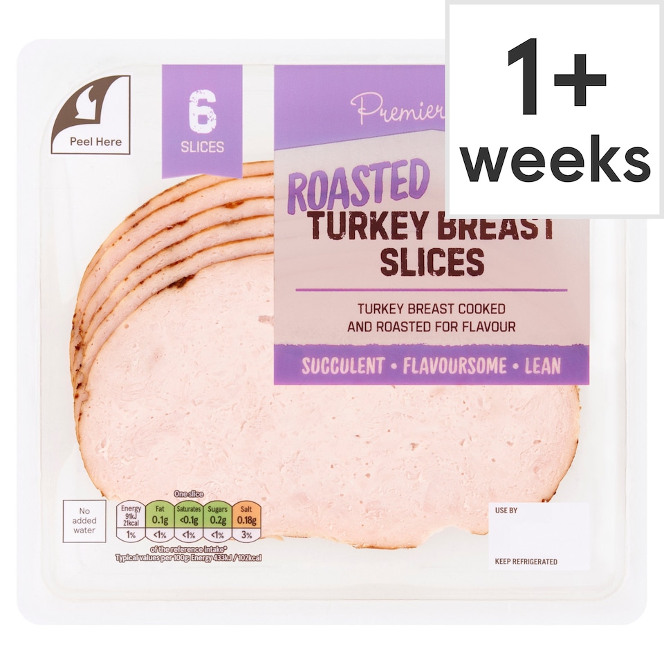 Premier Deli Roasted Turkey Breast Slices 125G Tesco Groceries