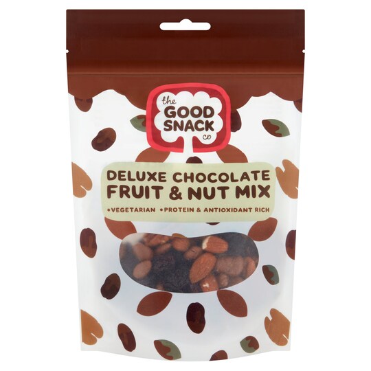 The Good Snack Deluxe Chocolate Fruit And Nut Mix 175G Tesco Groceries
