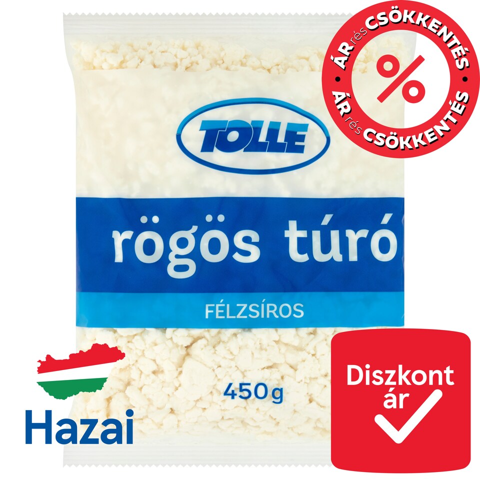 image 1 of Tolle Semi-Fat Rough Cottage Cheese 450 g