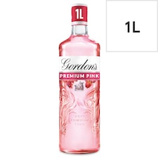 Gordon's Premium Pink Distilled Gin Bottle 37.5% Vol 1L