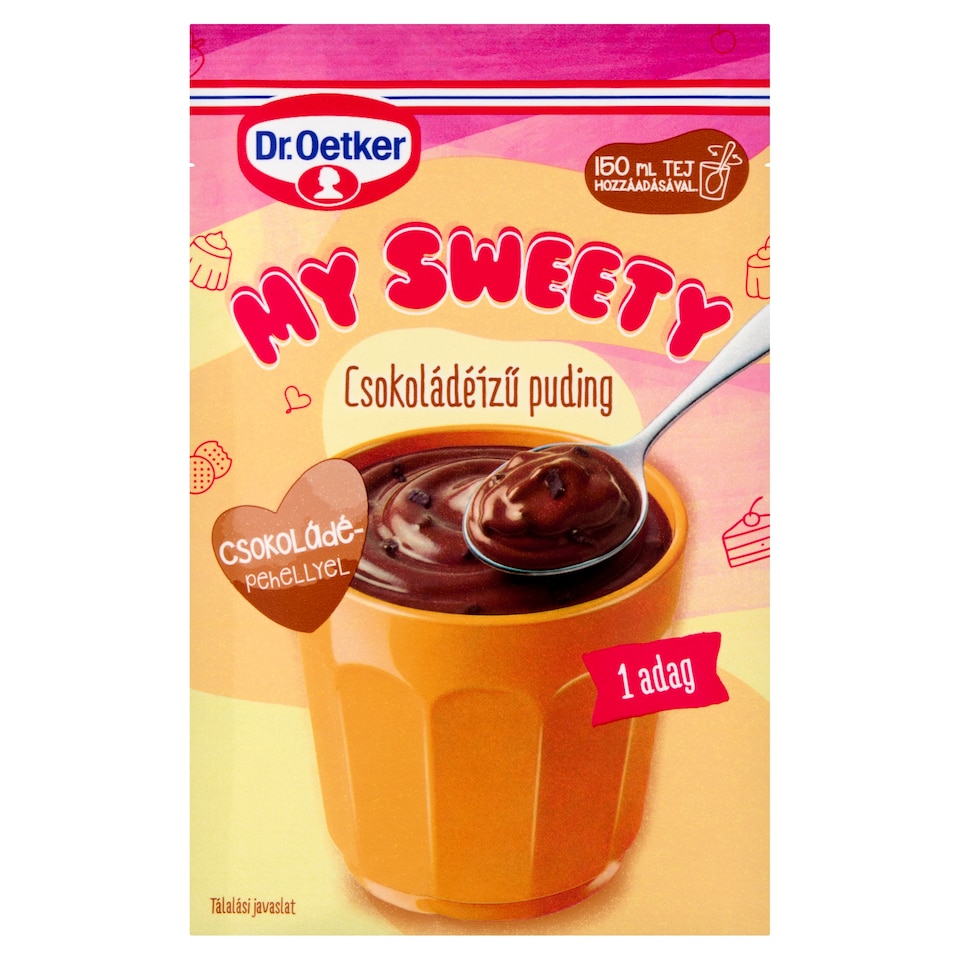 Dr. Oetker My Sweety csokoládéízű instant pudingpor csokoládépehellyel 41 g