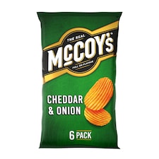 Mccoy's Cheddar & Onion Crisps 6X25g
