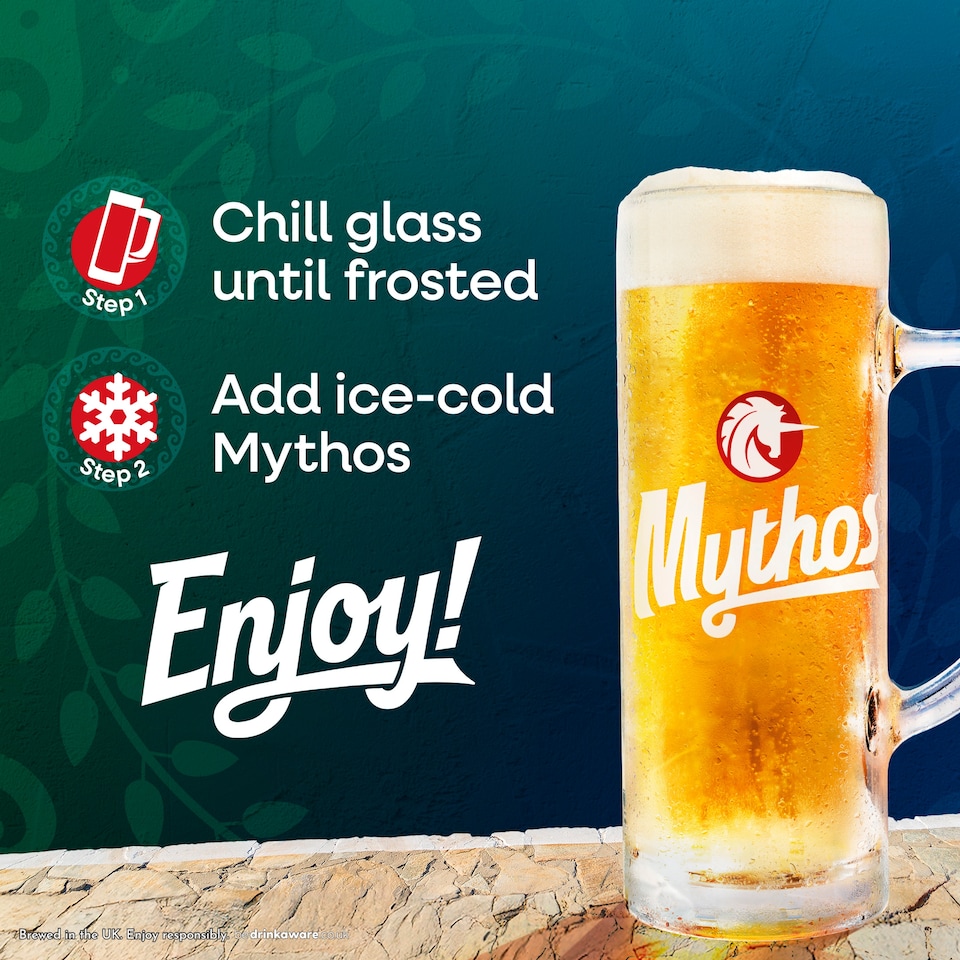 image 1 of Mythos Premium Greek Lager Beer Bottle 660ml