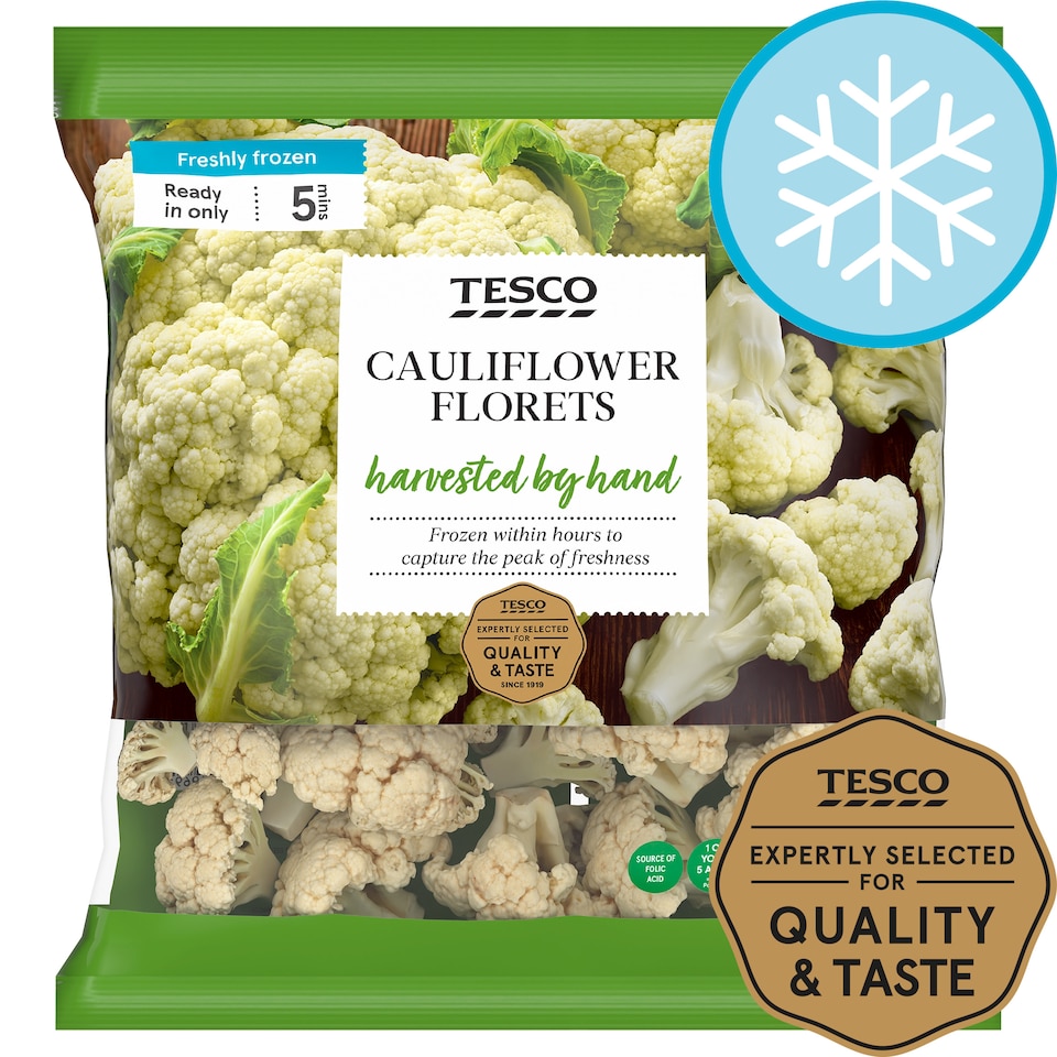 Tesco Cauliflower Florets 900G