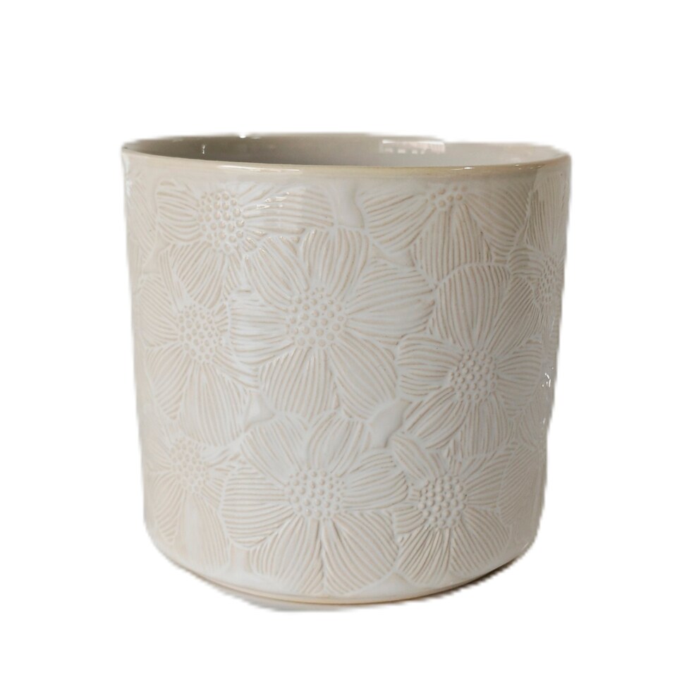 Bayswood Cream Floral Planter