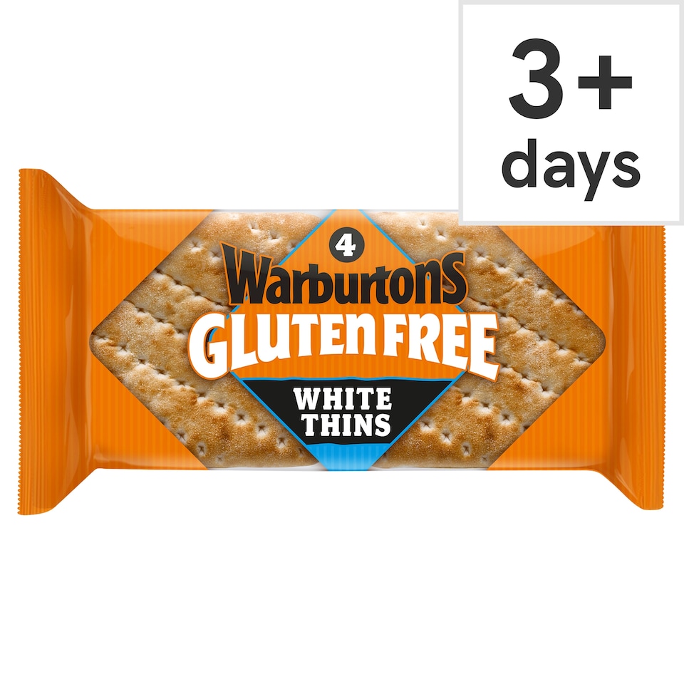 Warburtons Gluten Free White Thins 4 Pack 200g