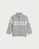image 5 of F&F x Samantha Faiers Argyle Print Zip Up Cardigan in Multi Grey