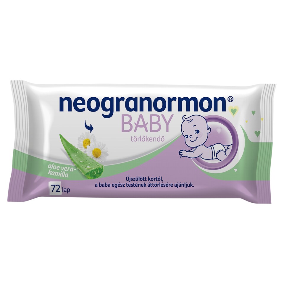 Neogranormon Baby törlőkendő 72 lap  1. kép