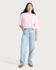 image 2 of F&F Textured Oversized Fit T-Shirt in Pink
