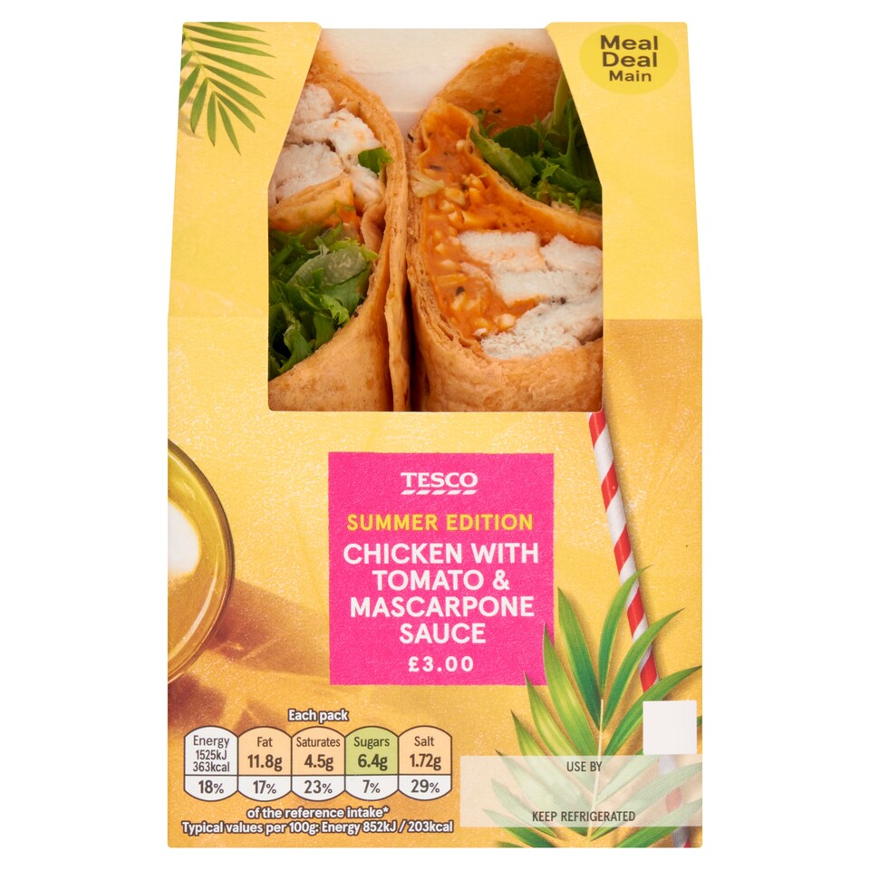 Tesco Chicken With Tomato & Mascarpone Sauce Wrap