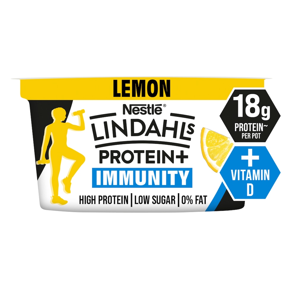 Lindahls Protein+ Immunity Lemon Flavour fat free quark 150g
