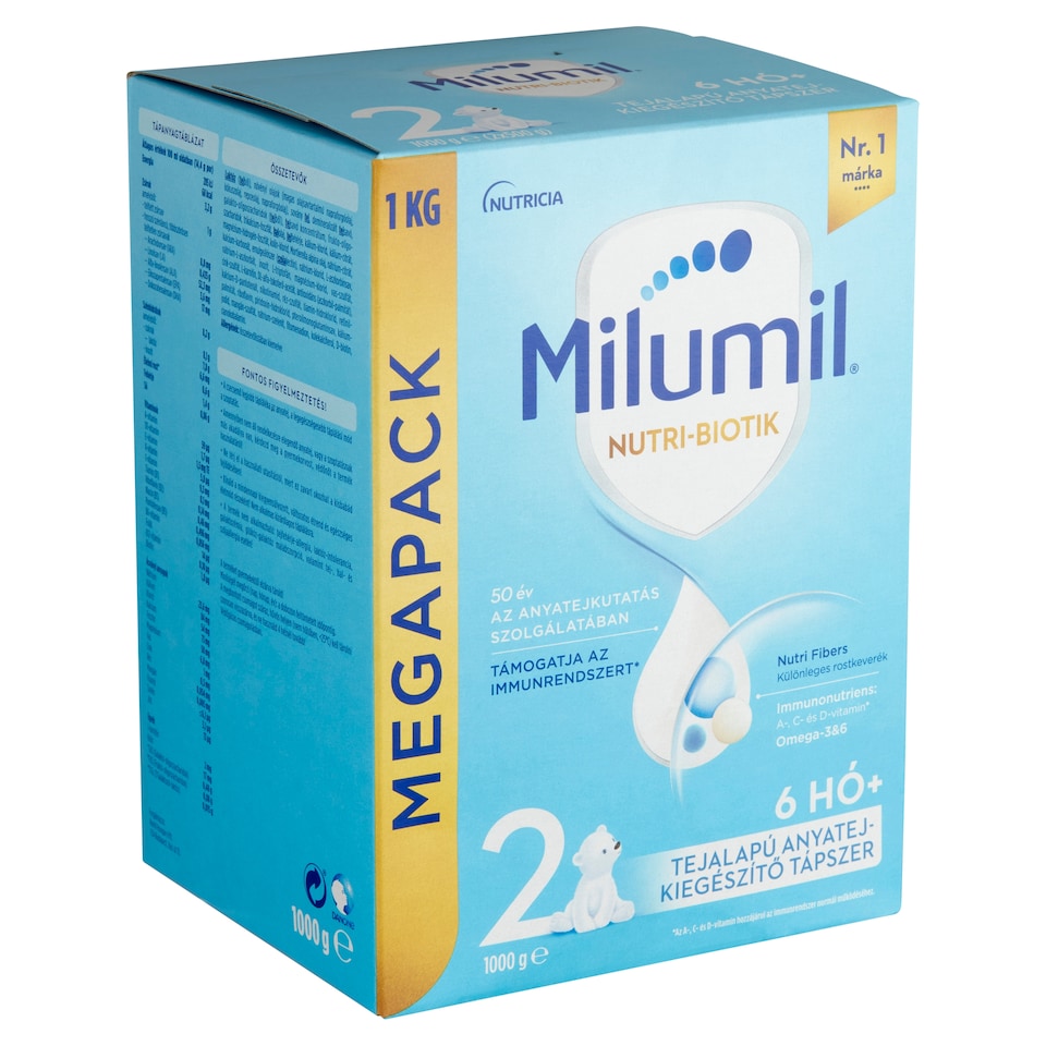 Milumil 2 tejalapú anyatej-kiegészítő tápszer 6-12 hó között 1000 g  1. kép
