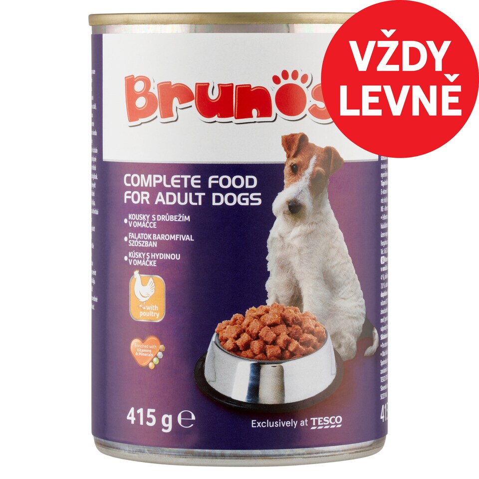 Brunos Kompletní krmivo pro dospělé psy s drůbežím 415g