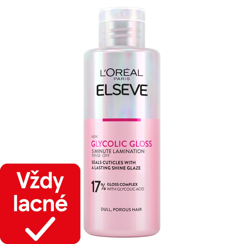 L´Oréal Paris Elseve Glycolic Gloss oplachovacia starostlivosť s kyselinou glykolovou, 200 ml