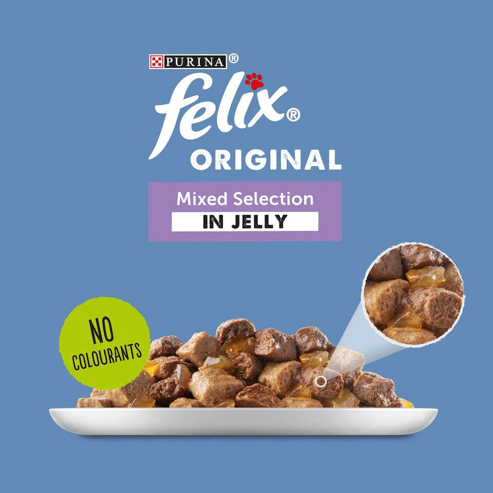 image 1 of Felix Cat Food Mixed Selection In Jelly 40X100g