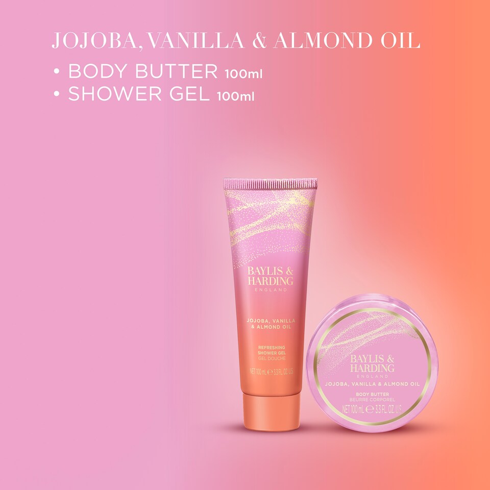 image 1 of Baylis & Harding Jojoba, Vanilla & Almond Oil  Body Pamper Duo Gift Set