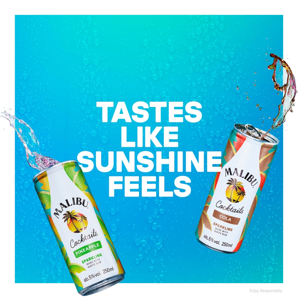 image 1 of Malibu Pineapple & Coconut Cocktail 6x250ml